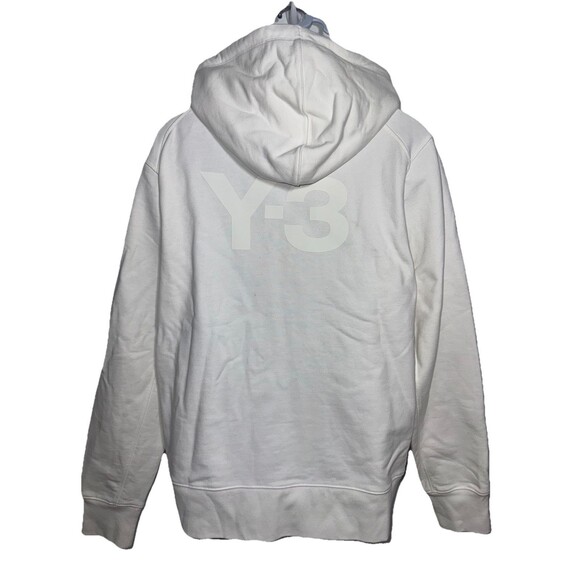 Y-3 Adidas Yohji Yamamoto White Back Logo Double Zip Hoodie Size XL - Picture 1 of 13